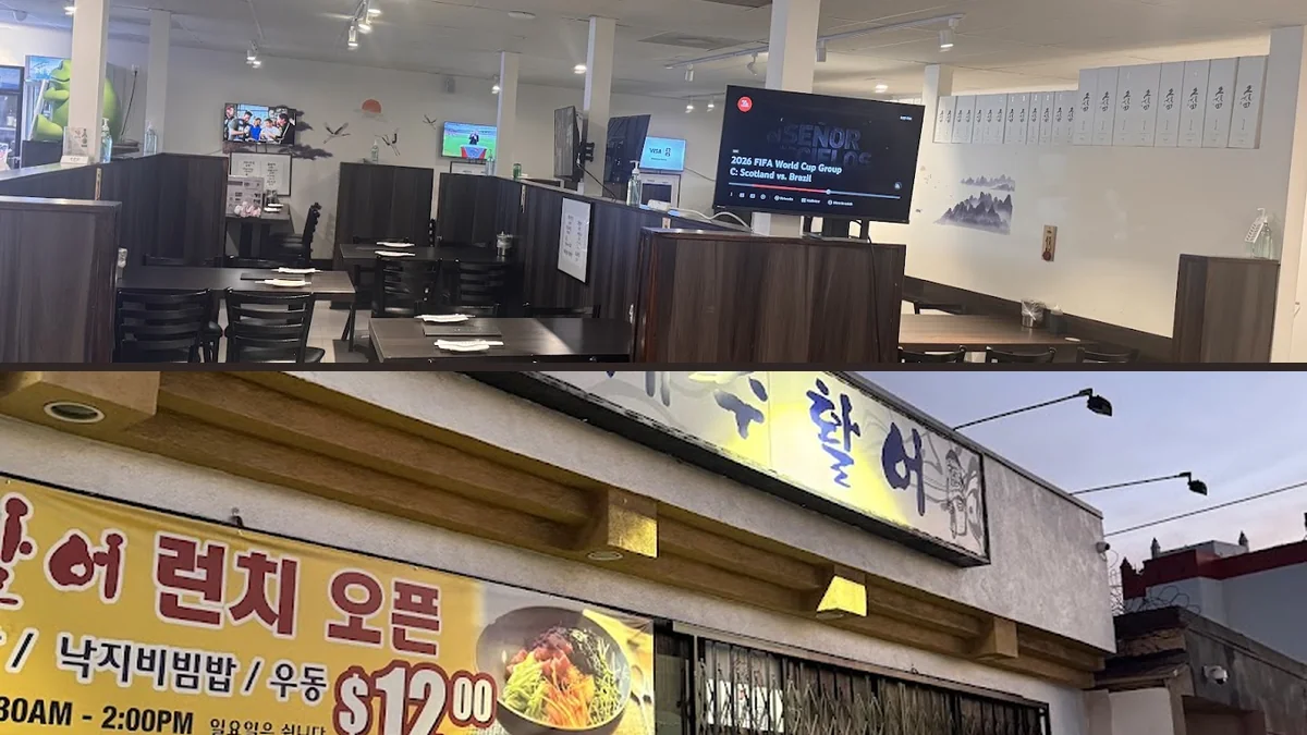 Casual Korean dining room with table service